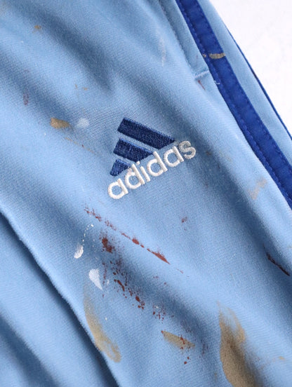 90s adidas painted line pants ligthblue