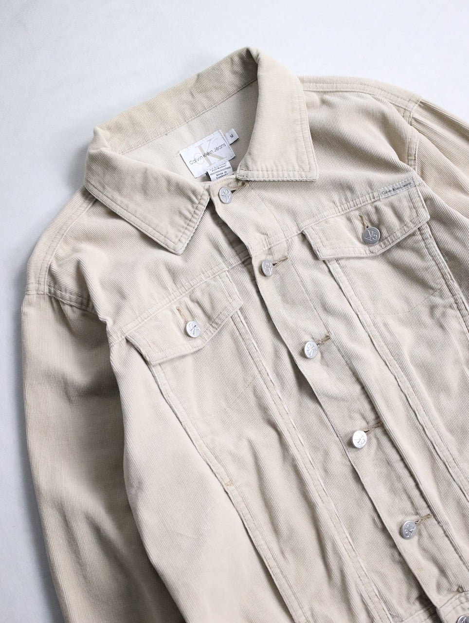 Calvin Klein Jeans corduroy tracker jacket cream