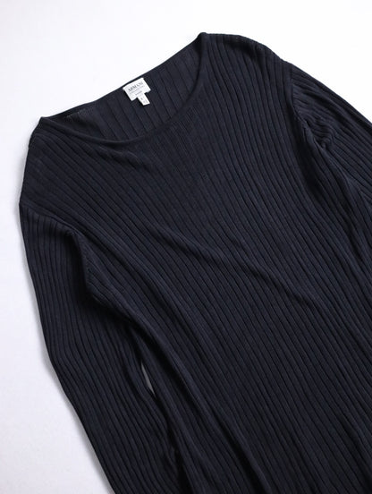 ARMANI COLLEZIONI cotton L/S knit sew black