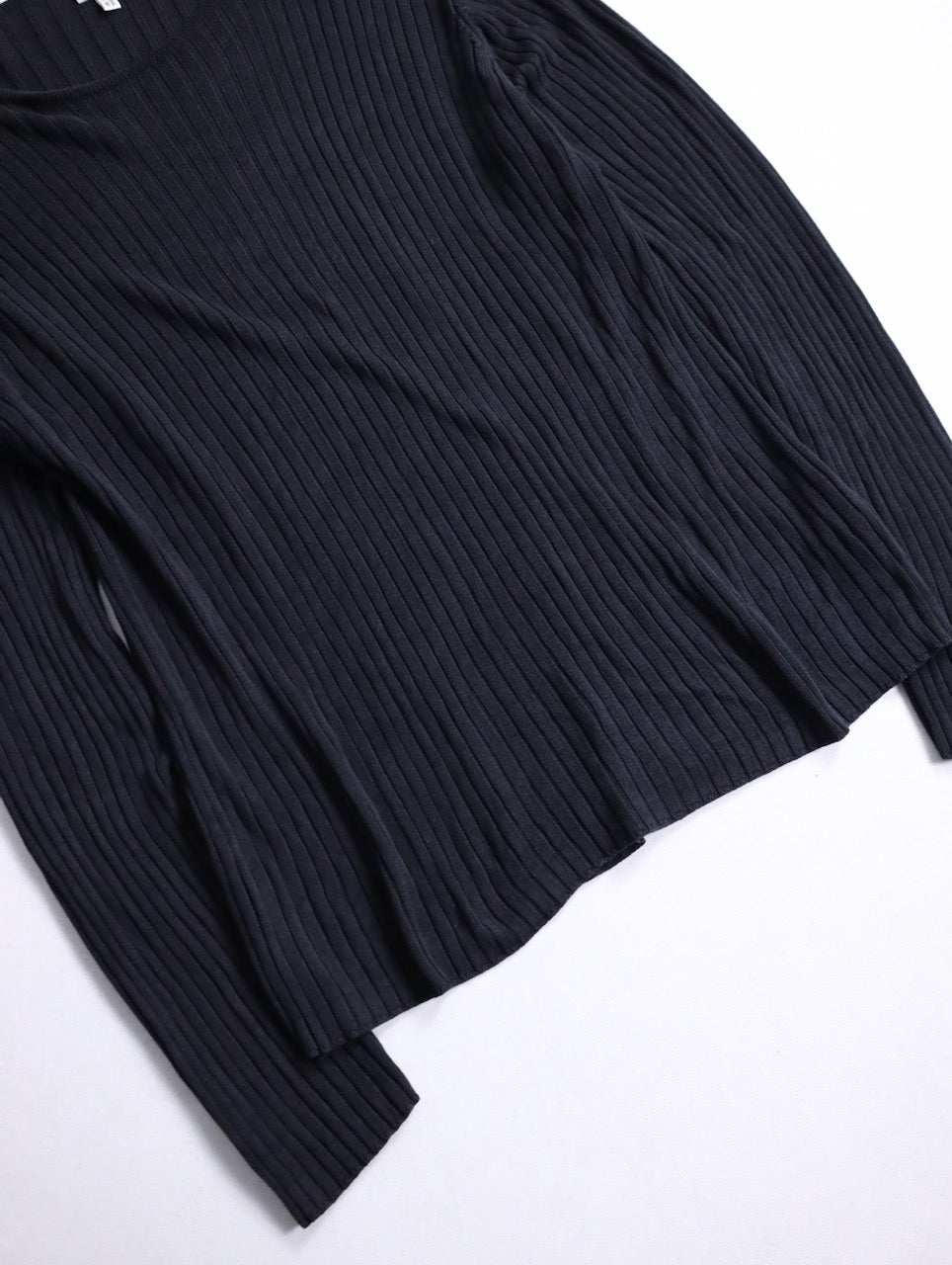 ARMANI COLLEZIONI cotton L/S knit sew black