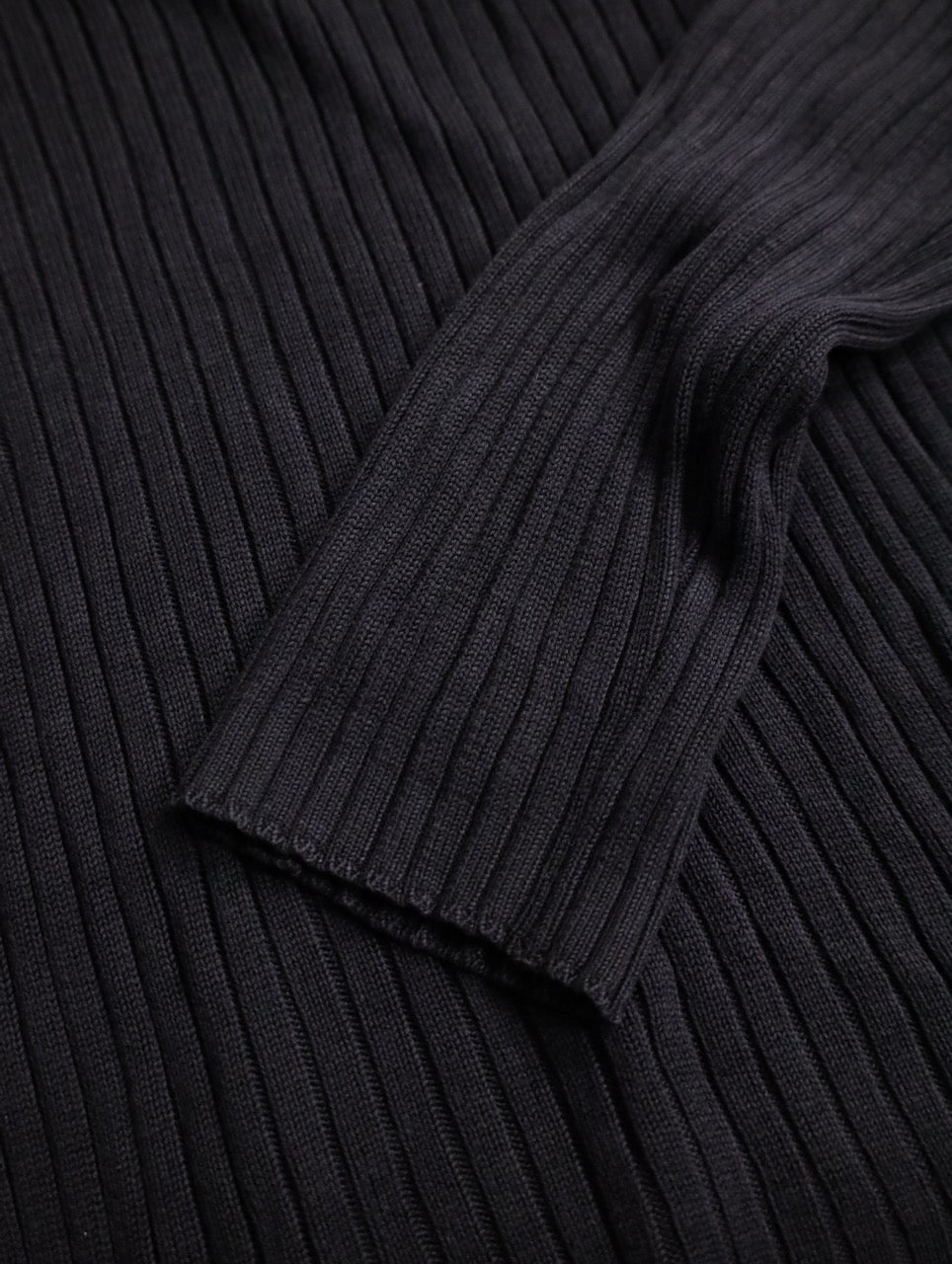 ARMANI COLLEZIONI cotton L/S knit sew black