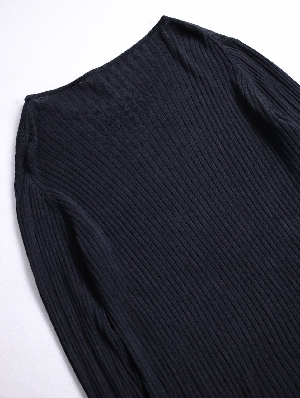 ARMANI COLLEZIONI cotton L/S knit sew black
