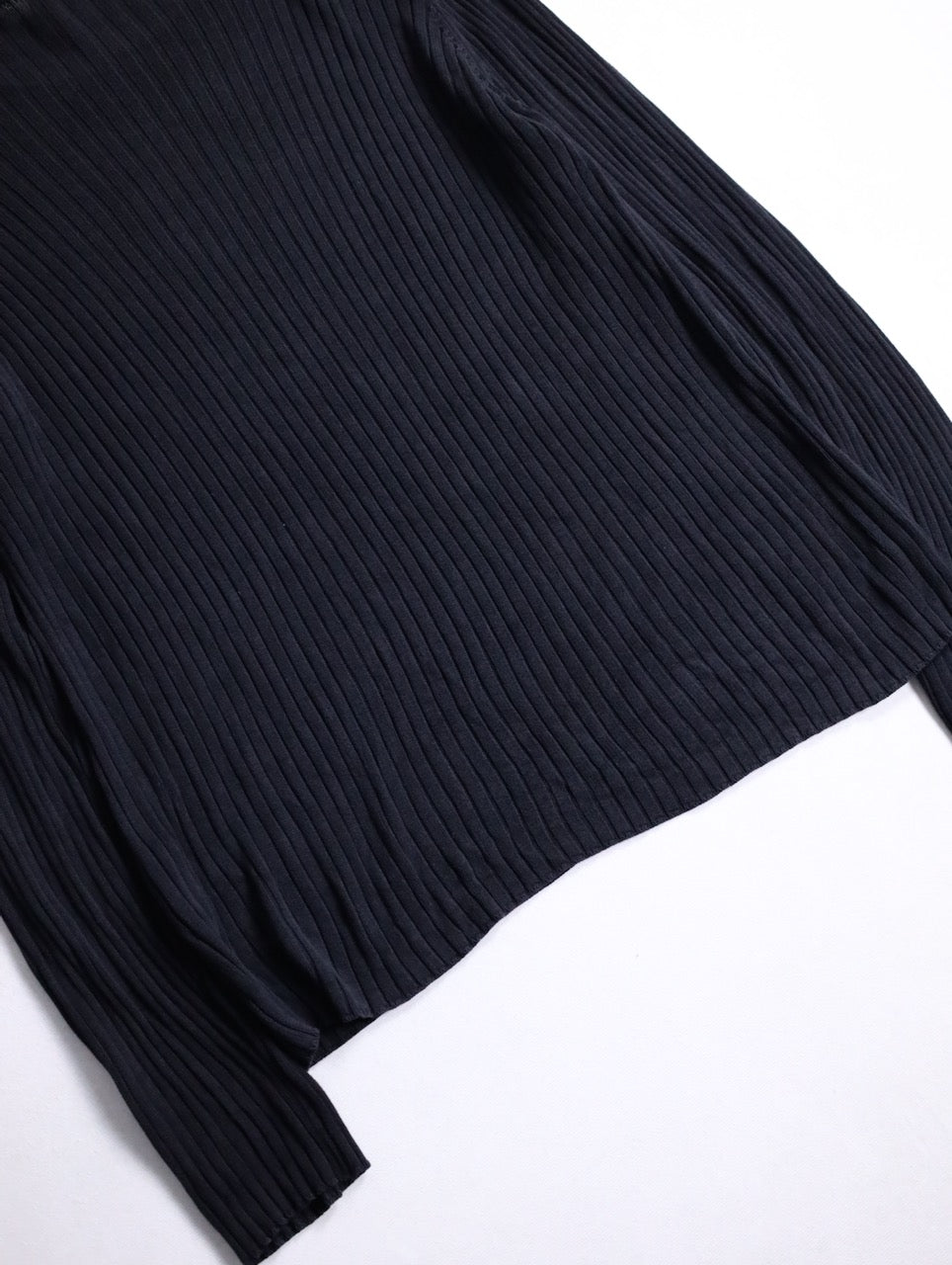 ARMANI COLLEZIONI cotton L/S knit sew black