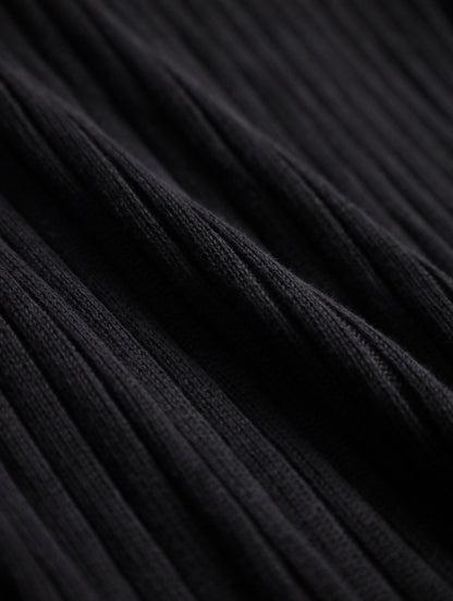 ARMANI COLLEZIONI cotton L/S knit sew black
