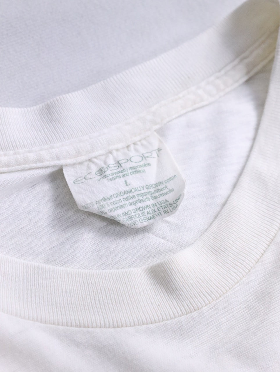 90s organic cotton tomato print tee white-red-green