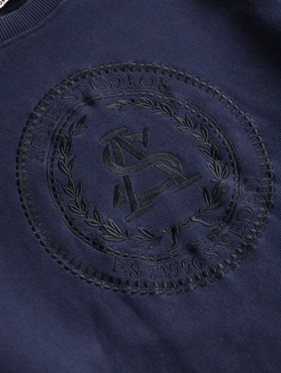 Acne studios logo sweatshirt navy