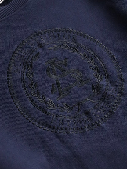 Acne studios logo sweatshirt navy