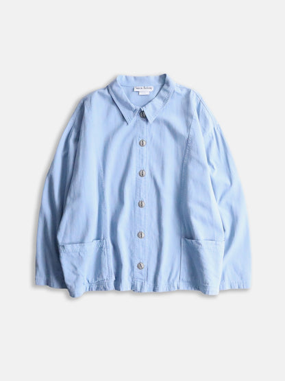 dolman sleeve cotton shirt jacket usa lightblue