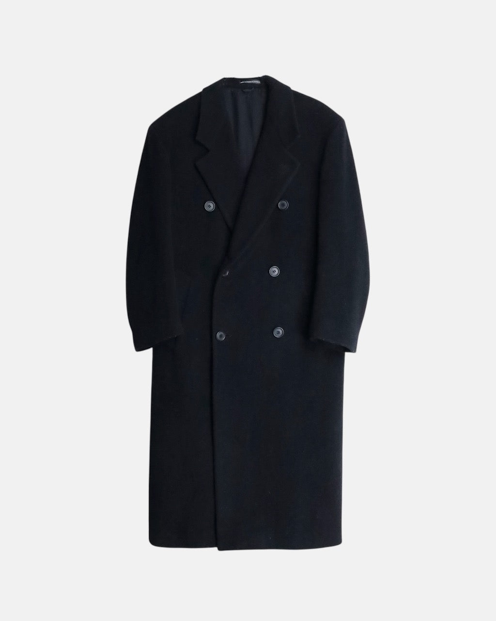 LAUREN RALPH LAUREN lamb wool long coat black