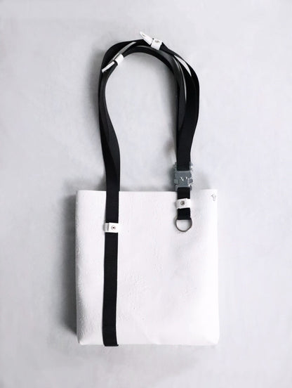 kagari yusuke webbing strap tote bag white