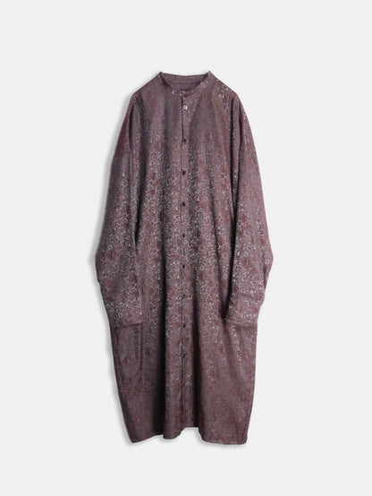 BISHOOL jaquard pattern long shirt winered