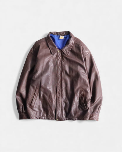 color leather jacket brown