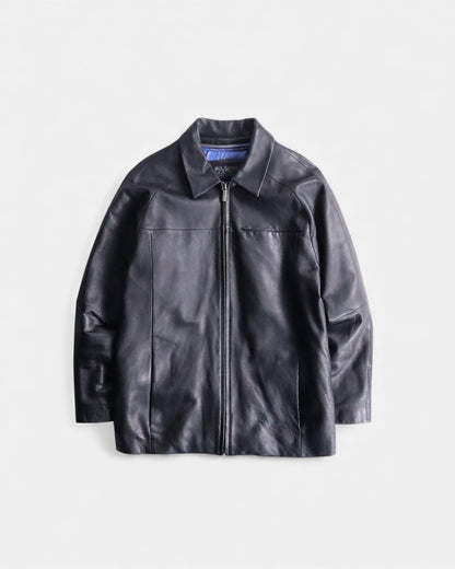 WILSONS LEATHER sheep leather jacket black
