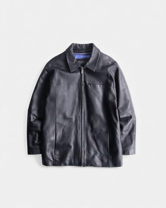 WILSONS LEATHER sheep leather jacket black