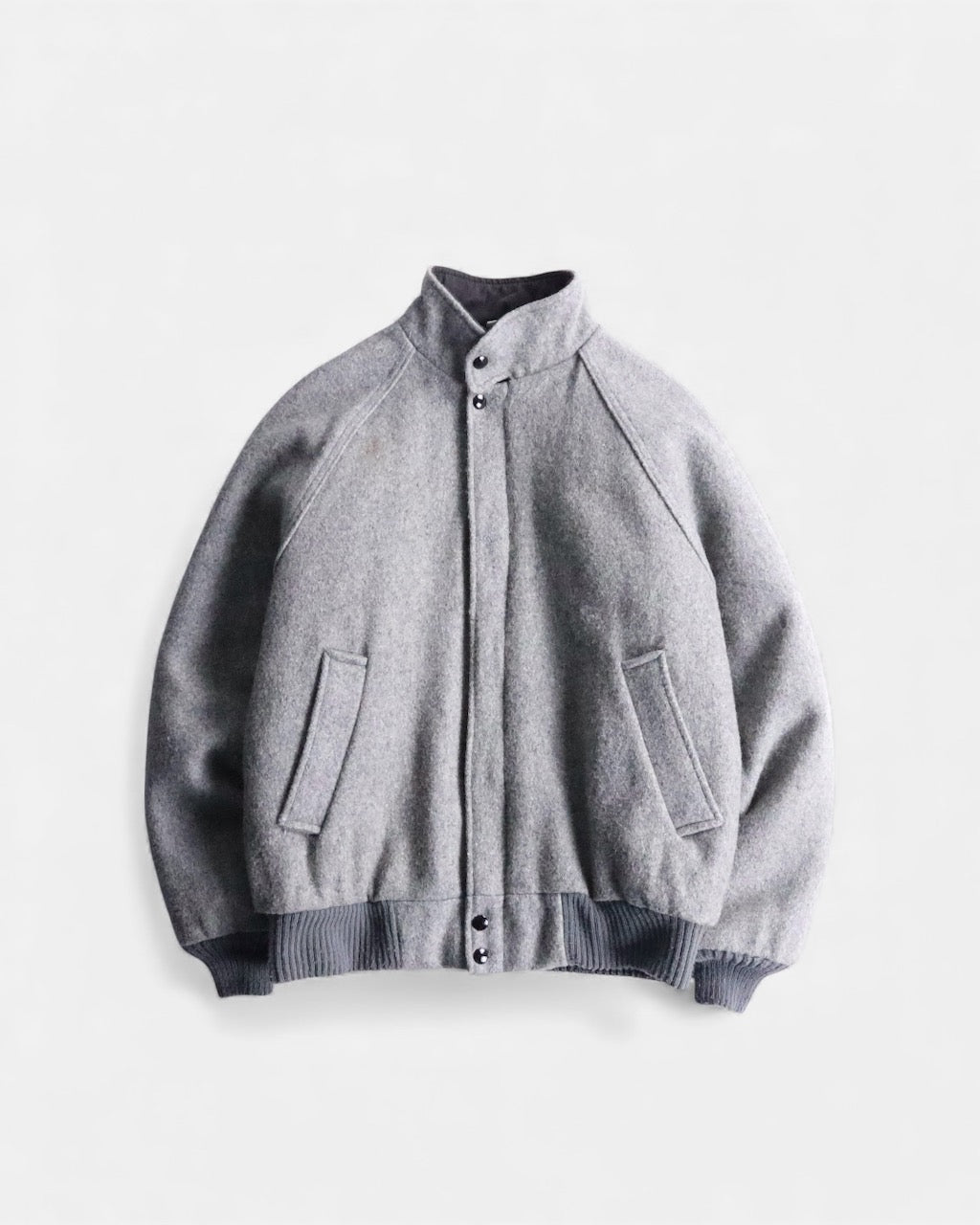 short length wool blouson gray