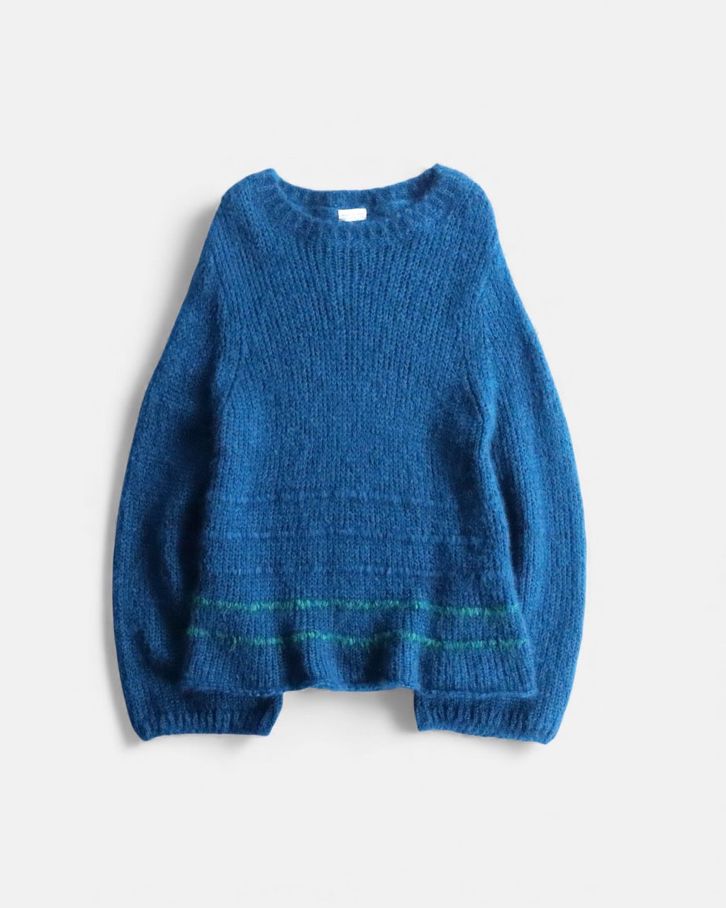 Dries Van Noten mokair knit emerald blue