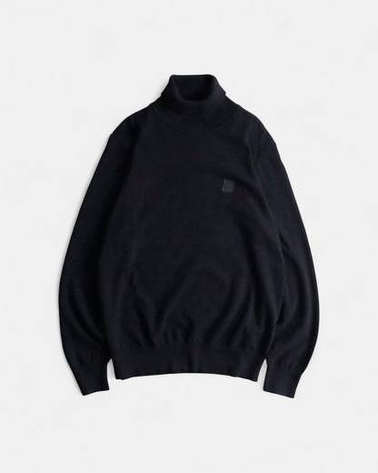 HUGO BOSS hignneck cotton cashmere knit sweater black