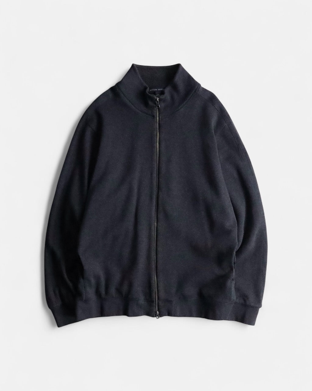 00s BANANA REPUBLIC double zip knit darkgray