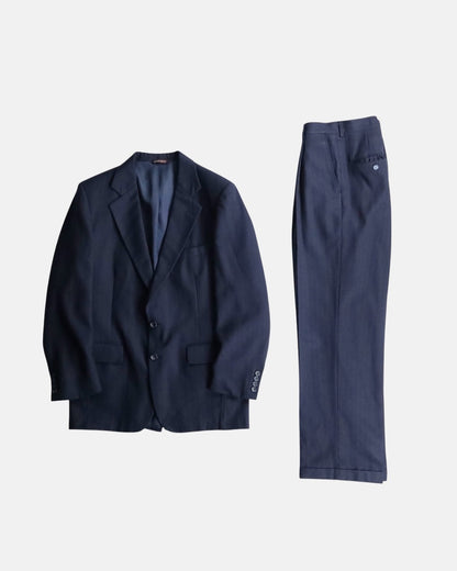 GEFOFFREY BEENE stripe tailred jacket 2B navy