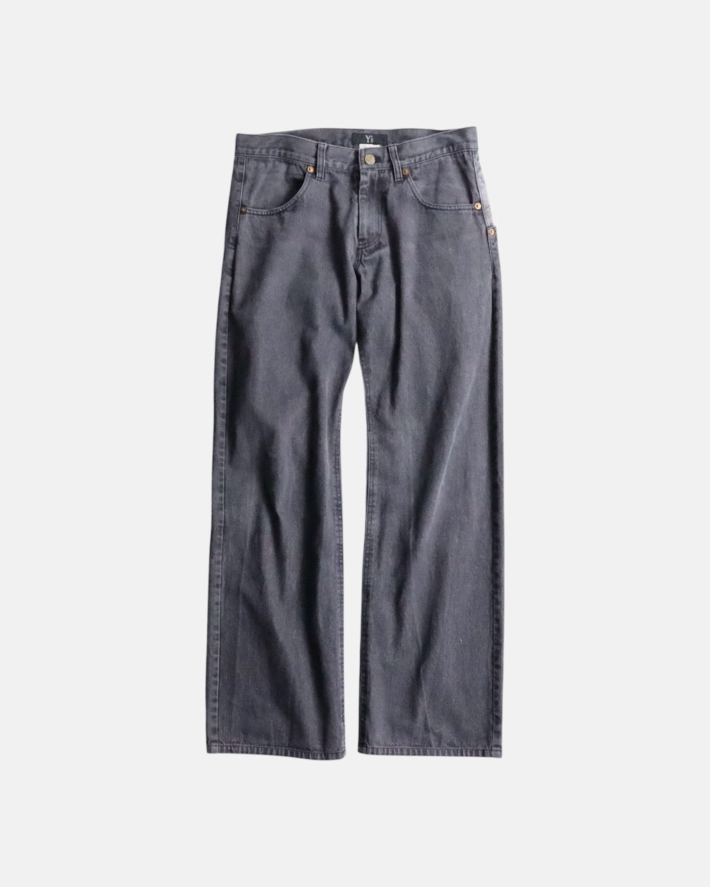 Y's yohji yamamoto print denim pants black