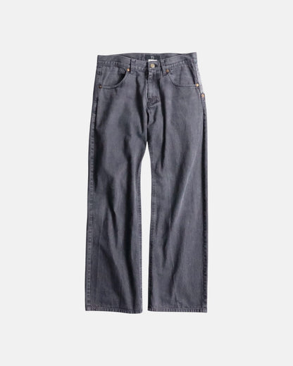 Y's yohji yamamoto print denim pants black