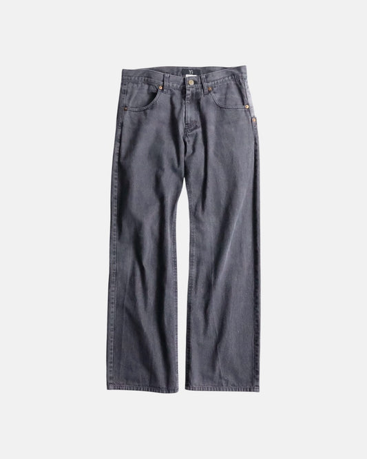 Y's yohji yamamoto print denim pants black