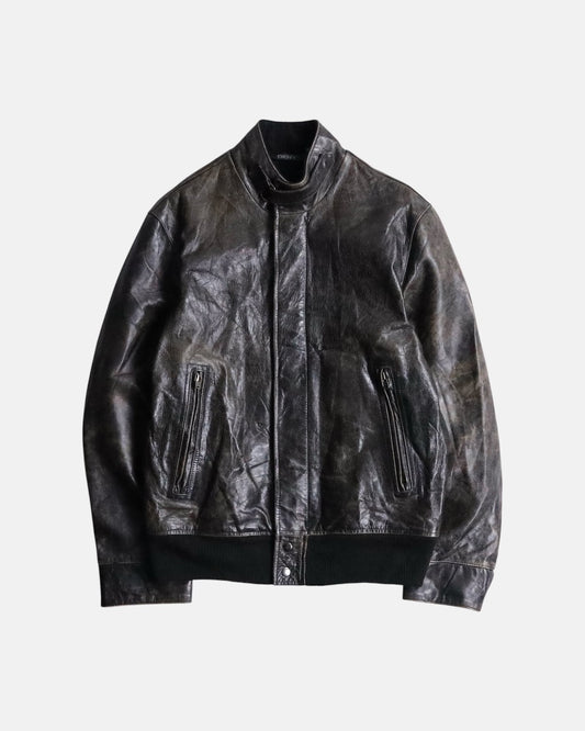 DKNY leather jacket black