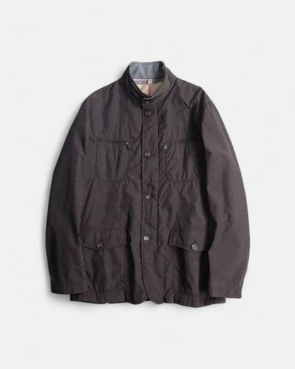 BERBERRY stand neck puffer jacket brown