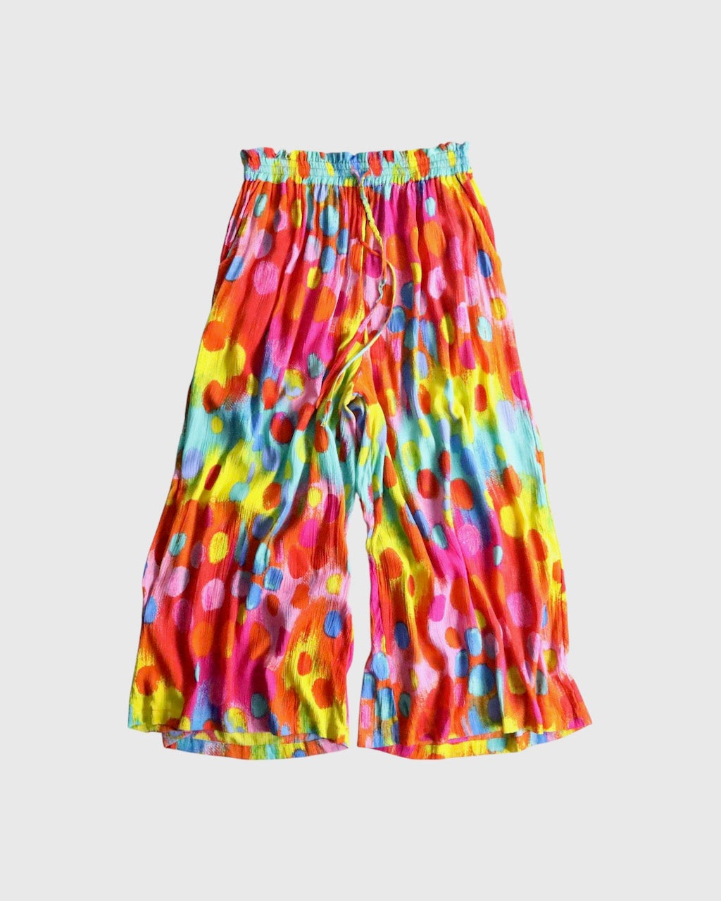 dot design easy pants multicolor