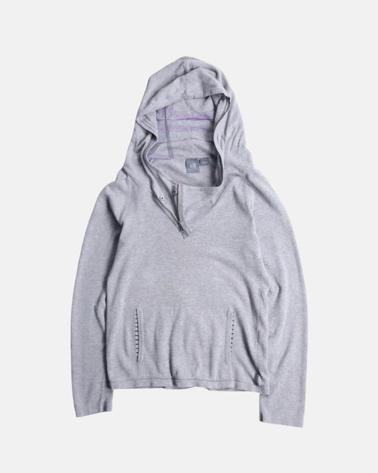 ARMANI EXCHANGE cotton hoodie gray