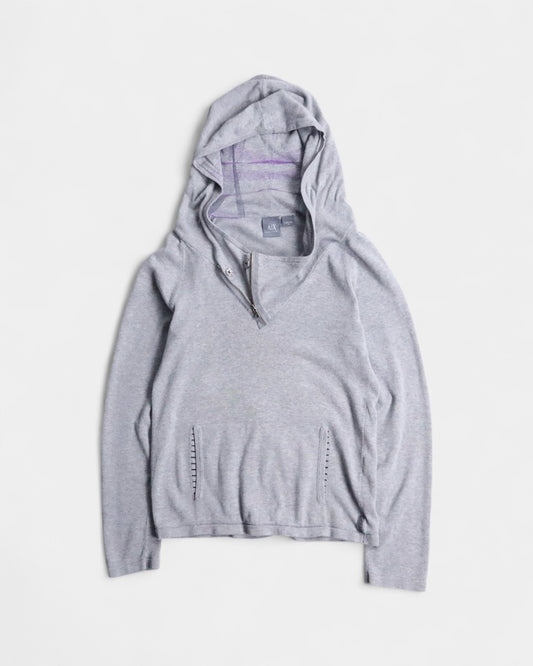 ARMANI EXCHANGE cotton hoodie gray