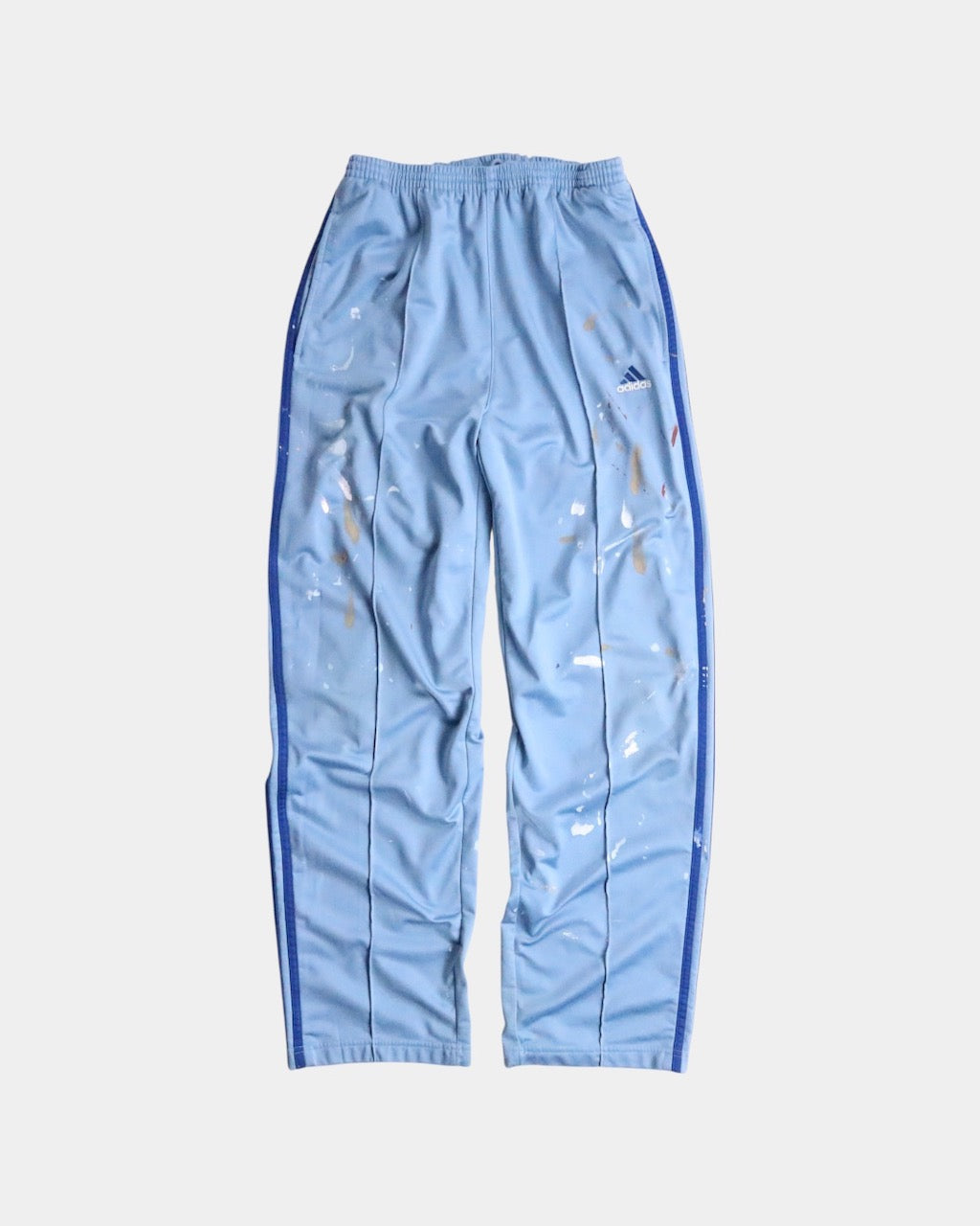 90s adidas painted line pants ligthblue