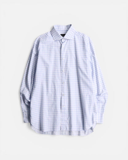 Ermenegildo Zegna check shirt white-lightblue