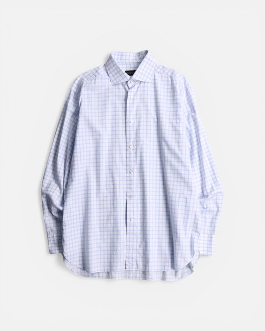 Ermenegildo Zegna check shirt white-lightblue
