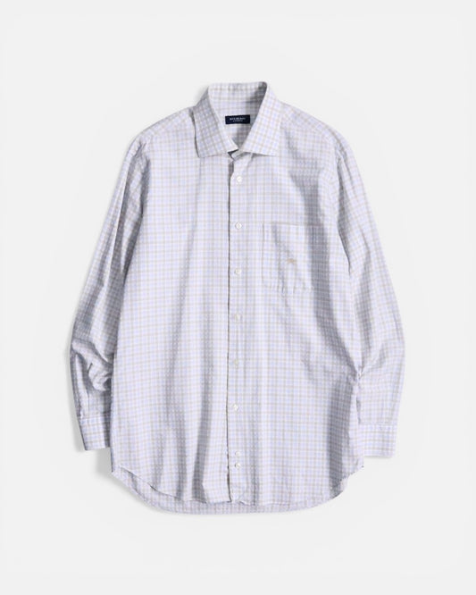 Burberry check shirt whiteblue-beige